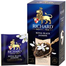Richard Royal Fekete Jázmin, ízesített fekete tea, filteres, 25x1,8g
