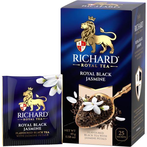 Richard Royal Fekete Jázmin, ízesített fekete tea, filteres, 25x1,8g
