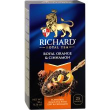 Richard Royal Narancs&Fahéj ízesített fekete tea, filteres, 25x2g