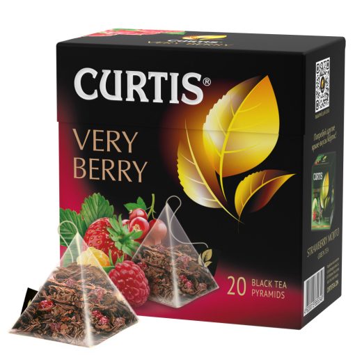 Curtis Nagyon Bogyós ízesített fekete tea piramis-filterben, 20x1,7gr