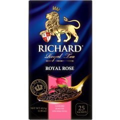   Richard Royal Rose, ízesített fekete tea, filteres, 25x1,7g