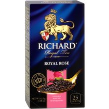 Richard Royal Rose, ízesített fekete tea, filteres, 25x1,7g