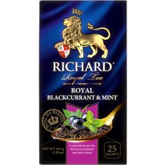   Richard Royal Feketeribizli&Mentol, ízesített fekete tea, filteres, 42,5g