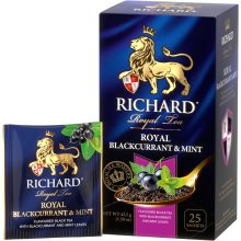 Richard Royal Feketeribizli&Mentol, ízesített fekete tea, filteres, 42,5g