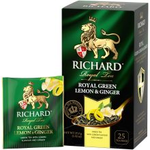 Richard Royal Citrom&Gyömbér ízesített zöld tea, filteres, 37,5g