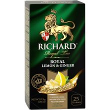 Richard Royal Citrom&Gyömbér, gyógynövényes keverék, koffein mentes, filteres, 37,5g