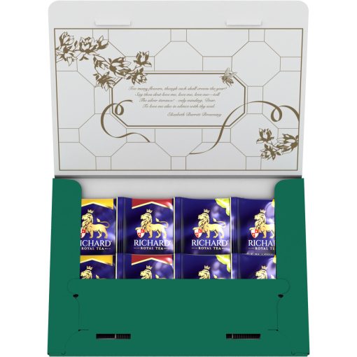 Richard Royal Képeslap filteres fekete teaválogatás 2025, 15,4g HAPPY SPRING