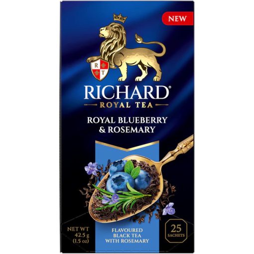 Richard Royal Blueberry & Rosemray ízesített fekete tea, 25filter x 1,7g