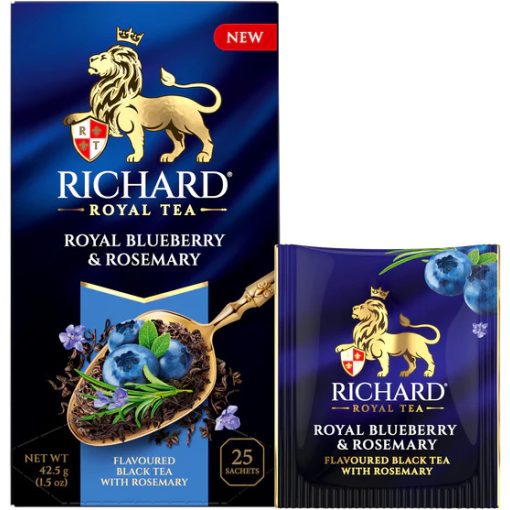 Richard Royal Blueberry & Rosemray ízesített fekete tea, 25filter x 1,7g