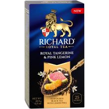 Richard Royal Tangerine & Pink Lemon ízesített fekete tea, 25filter x 1,7g