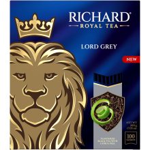 Richard Royal Lord Grey filteres, ízesített fekete tea,  100 filteres family pack