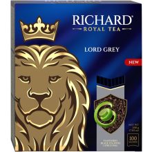 Richard Royal Lord Grey filteres, ízesített fekete tea,  100 filteres family pack