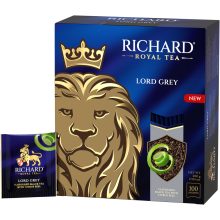 Richard Royal Lord Grey filteres, ízesített fekete tea,  100 filteres family pack
