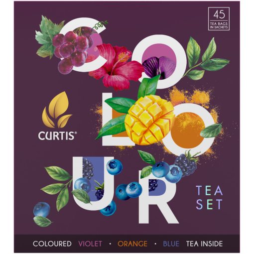 Curtis Colour Tea  Set színezett és ízesített prémium tea válogatás, 45 filteres, 69,5g