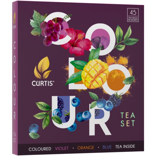 Curtis Colour Tea  Set színezett és ízesített prémium tea válogatás, 45 filteres, 69,5g