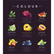 Curtis Colour Tea  Set színezett és ízesített prémium tea válogatás, 45 filteres, 69,5g