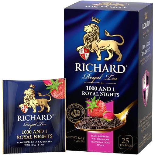 Richard 1000 és 1 királyi éjszaka, ízesített fekete- és zöld tea, filteres, 42,5g