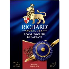   Richard Royal English Breakfast, prémium szálas fekete tea, 180g