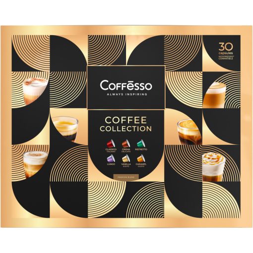 Coffesso Kávé Kapszula Válogatás Díszdobozban, 6íz x 5kapszula