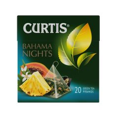   Curtis Bahama-Éjszakák, ízesített zöld tea piramis filterben, 18x1,7gr