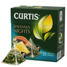 Curtis Bahama-Éjszakák, ízesített zöld tea piramis filterben, 18x1,7gr