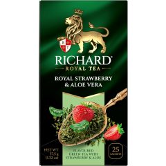   Richard Royal Eper & Aloe Vera, ízesített zöld tea, 25 filter x 1,5g