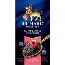Richard Royal Vegyes bogyósgyümölcsök, ízesített fekete tea, 25 filter x 1,7g