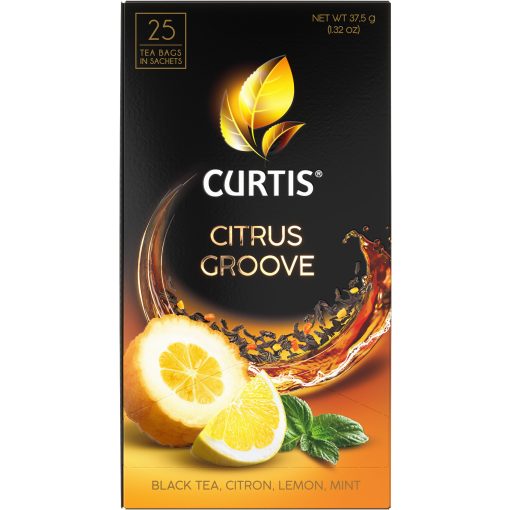 Curtis Citrus Groove , ízesített fekete tea, filteres 37,5g