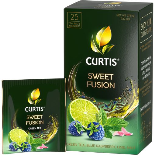 Curtis Édes Fúzió , ízesített zöld tea, filteres 37,5g