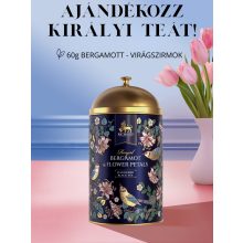 Richard Royal Bergamot & Flower Petals ízesített, szálas fekete tea, fémdobozban 60 g - BLUE