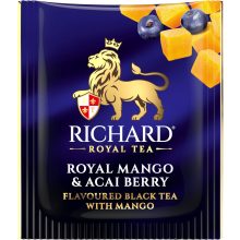 Richard Royal Mangó & Acai Bogyó ízesített fekete tea, 25 filter