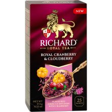 Richard Royal Áfonya & Törpemálna ízesített gyümölcs tea, 25 filter