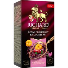 Richard Royal Áfonya & Törpemálna ízesített gyümölcs tea, 25 filter
