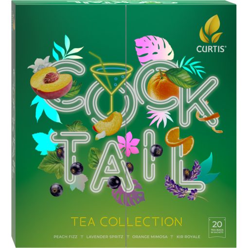 Curtis Cocktail Tea Collection - filteres ízesített tea válogatás, 4íz/doboz, 32g, zöld doboz