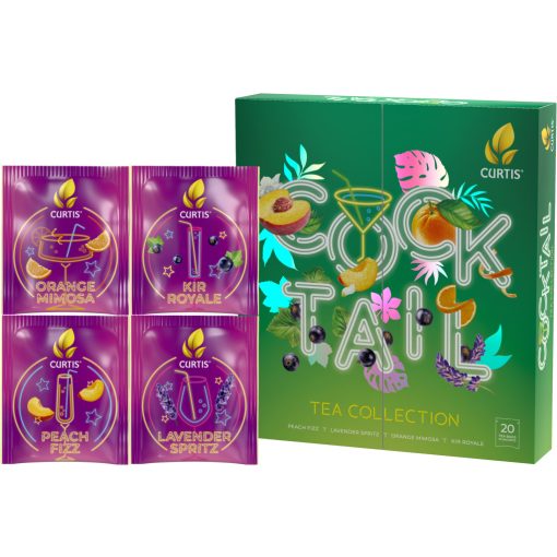 Curtis Cocktail Tea Collection - filteres ízesített tea válogatás, 4íz/doboz, 32g, zöld doboz