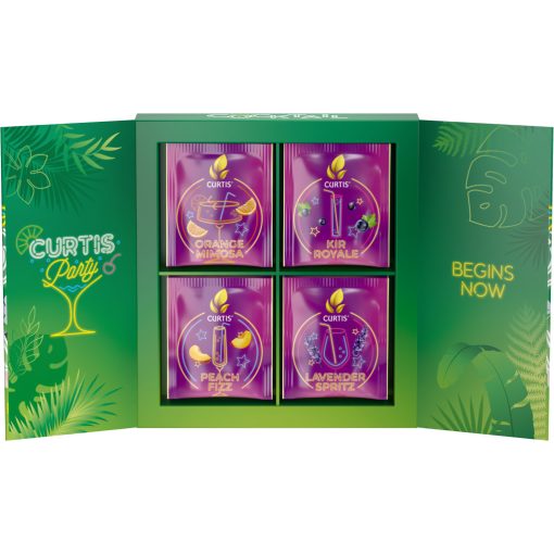 Curtis Cocktail Tea Collection - filteres ízesített tea válogatás, 4íz/doboz, 32g, zöld doboz
