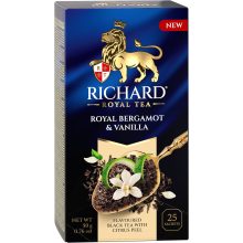 Richard Royal Bergamott & Vanília ízesített fekete tea, 25 filter