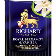 Richard Royal Bergamott & Vanília ízesített fekete tea, 25 filter
