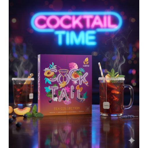 Curtis Cocktail Tea Collection - filteres ízesített tea válogatás, 4íz/doboz, 32g, pink doboz