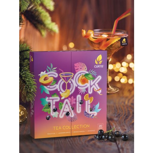 Curtis Cocktail Tea Collection - filteres ízesített tea válogatás, 4íz/doboz, 32g, pink doboz