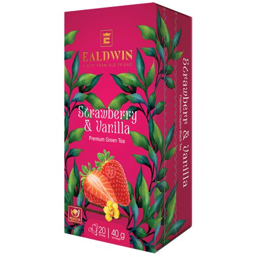 Ealdwin Filteres Tea, Zöld Tea, Eper & Vanília 2g x 20