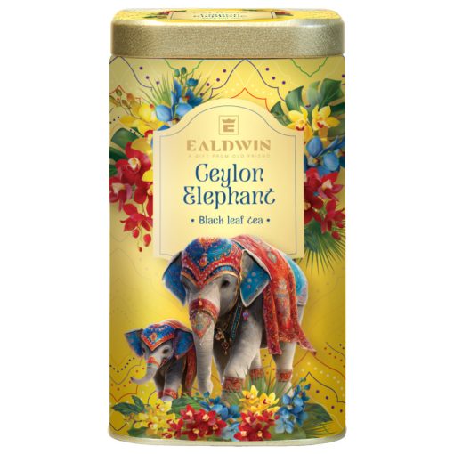 Ealdwin Ceylon Elephant 100g fémdobozos prémium szálas fekete tea