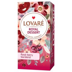   Lovaré Prémium Ízesített Tea Filteres, Royal Dessert (Herba tea) 24 filter