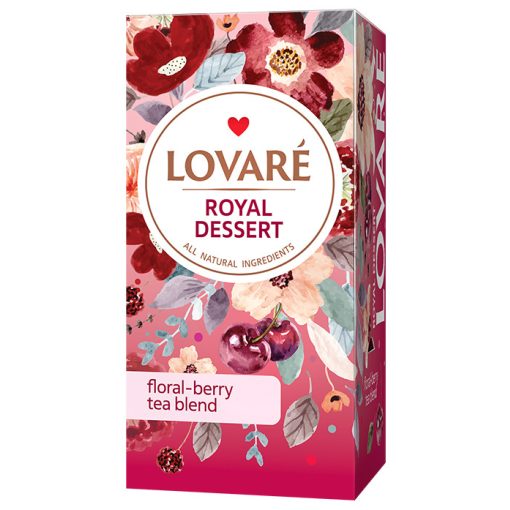Lovaré Prémium Ízesített Tea Filteres, Royal Dessert (Herba tea) 24 filter