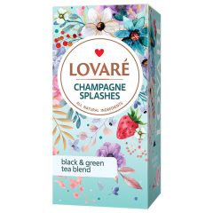   Lovaré Prémium Ízesített Tea Filteres, Champagne Splashes (Fekete és Zöld tea keverék) 24 filter