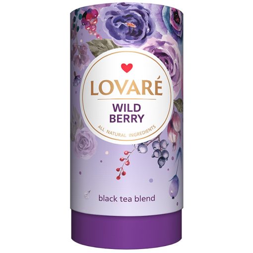 Lovaré Szálas Ízesített Prémium Tea , Wild Berry (Fekete tea) 80g + 15 teafilter tasak