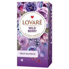   Lovaré Prémium Ízesített Tea Filteres, Wild Berry (Fekete tea) 24 filter