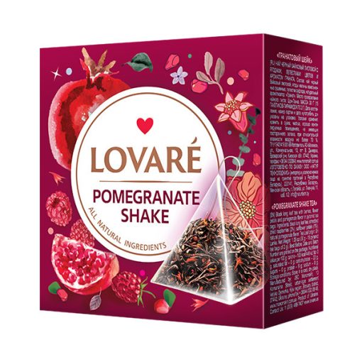 LOVARÉ Pomegranate Shake 30g (Fekete tea) 15 piramid filteres