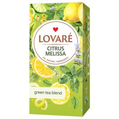   Lovaré Prémium Ízesített Tea Filteres, Citrus Melissa (Zöld tea) 20 filter