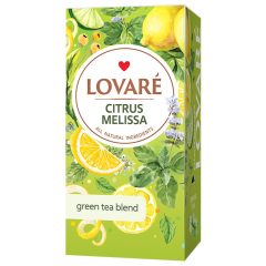  Lovaré Prémium Ízesített Tea Filteres, Citrus Melissa (Zöld tea) 24 filter